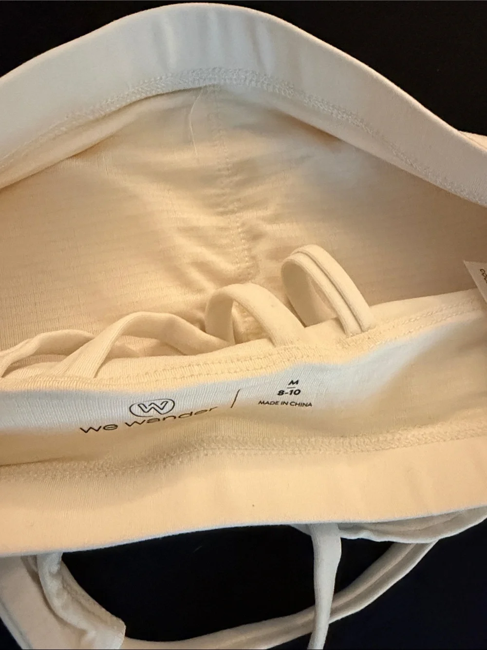 We Wander Kids Cream Strappy Sports Bralette with Removable Padding